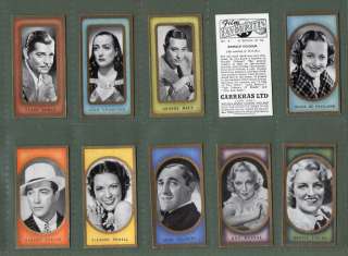 Cigarette cards Film Favourites 1938 Joan Crawford ,CMarlene Dietrich 