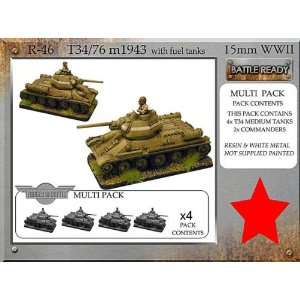   in Battle (15mm WWII) T 34/76 m43 (3x fuel tanks) (4) Toys & Games