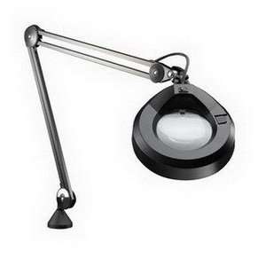 Luxo Magnifier KFM 5 Diopter 30 Arm Clamp On Base   Blk