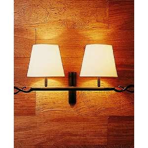 Ferrara 2 Lux wall lamp   Graphite Brown Iron, 110   125V (for use in 