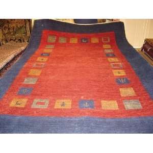  5x7 Hand Knotted Gabbeh Persian Rug   52x79