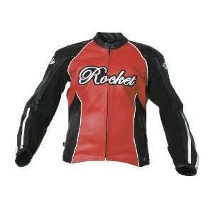 Joe Rocket Jet Set Ladies Leather Motorcycle Jacket Red/Black/White 