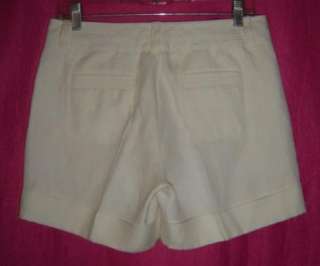BANANA REPUBLIC Ivory Off white MARTIN FIT Trouser Silk Cuffed LINEN 