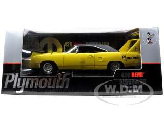18 scale diecast car model of 1970 Plymouth 426 Hemi Superbird Lemon 
