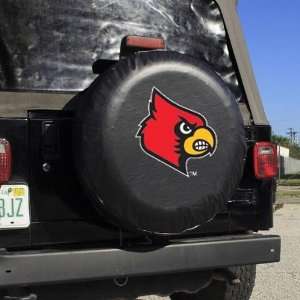 Louisville Cardinals Black Logo Tire Cover