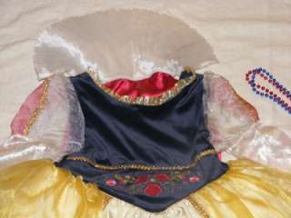  Snow White Deluxe Costume Dress Size XS 4/5  