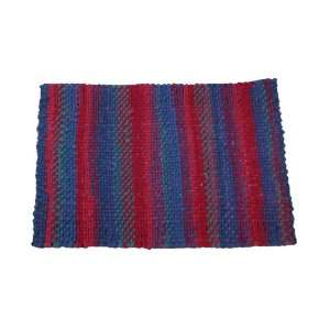  Studio at Red Top Ranch Handmade Rag Rug Blue & Red 