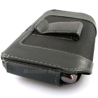 Black Leather Pouch VC2BK Holster Case Belt Clip Motorola Electrify US 