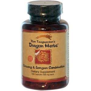  Dragon Herbs, Ginseng & Longan Combination, 500 mg, 100 