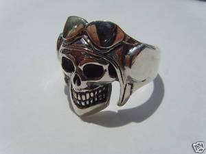 WW2 Japanese Kamikaze Skull Ring Sterling Silver 925  