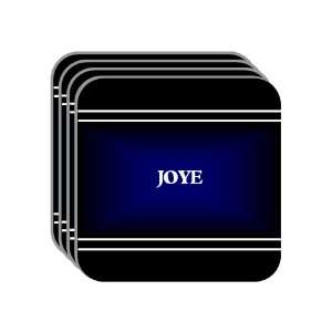 Personal Name Gift   JOYE Set of 4 Mini Mousepad Coasters (black 