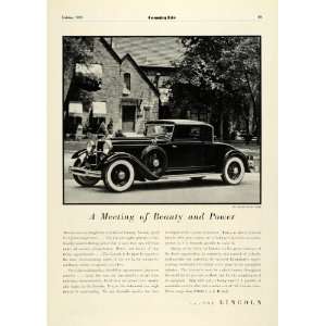  1931 Ad Antique Lincoln Judkins Coupe Luxury Automobile 