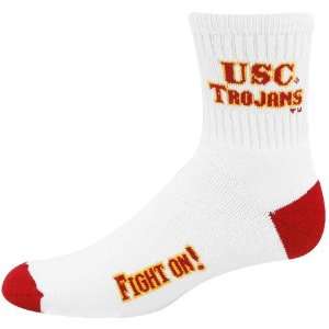  USC Trojans White (501) 10 13 Team Logo Tall Socks Sports 