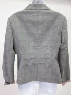 KENAR Gray Pink Plaid Collared Blazer Jacket Sz 8  