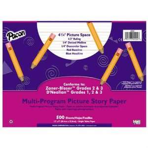   Paper,1/2 Ruled,1/4 Dotted Line,12x9,500 Sheet/Pk
