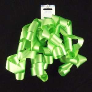 Solid Color All Occasion Curl Swirl Peel n Stick Gift Bow, Lime Green 