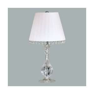 Laura Ashley SBF610 BTA404 Lilian 1 Light Table Lamp, Chrome with 