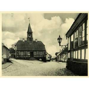  1949 Print Ebeltoft Aarhus Jutland Peninsula Denmark City 