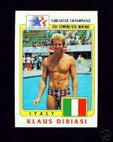 100) 1983 OLYMPIC KLAUS DIBIASI DIVING CARDS ITALY #80  