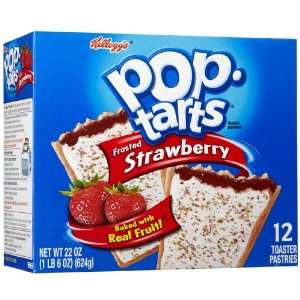 Kelloggs Pop Tarts Frosted Strawberry, 22 oz  Grocery 