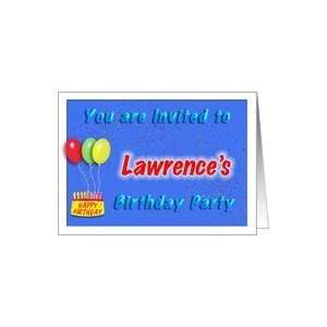  Lawrences Birthday, Invitation to the Party Card Toys 