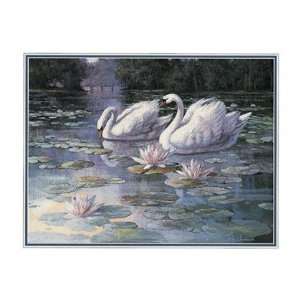  Swans And Bridge by T.C. Chiu 20x16