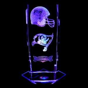Tampa Bay Buccaneers 3D Laser Etched Crystal includes Two Separate LED 