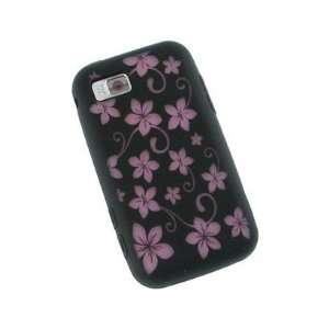  Black and Pink Flowers Design Laser Cut Silicone Case For 