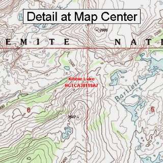 USGS Topographic Quadrangle Map   Kibbie Lake, California (Folded 