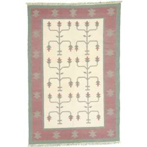  60 x 90 Ivory Wool Kilim Rug Furniture & Decor