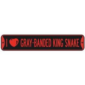     I LOVE GRAY BANDED KING SNAKE  STREET SIGN