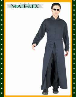    Matrix Neo Adults Large Costume Trench Coat + Glasses Shoes