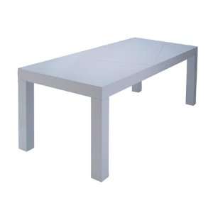  WHITE LACQUERED DINING TABLE