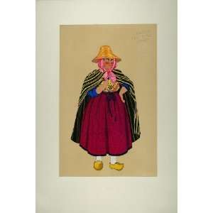   Woman Costume Roubaix France   Orig. Print (Pochoir)