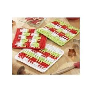   Merry Christmas Pot Holders Crochet Yarn Kit Arts, Crafts & Sewing