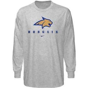  Nike Montana State Bobcats Ash Basic Logo Long Sleeve T 