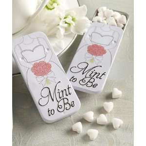 Mint to Be Bride Slide Mint Tins with Heart Mints 