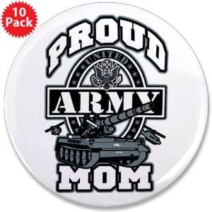  3.5 Button (10 Pack) Proud Army Mom Tank 