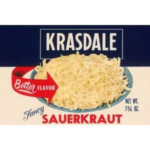 Krasdale Fancy Sauerkraut 12 x 18 Poster 