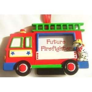 Fire Truck Frame Ornament 