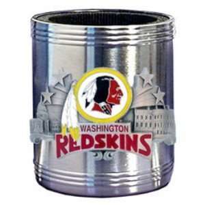  NFL Can Cooler   Pewter Emblem Washinton Redskins Sports 