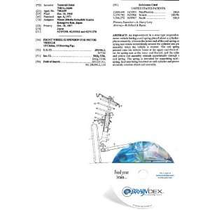  NEW Patent CD for FRONT WHEEL SUSPENSION FOR MOTOR VEHICLE 