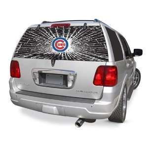  Chicago Cubs Rear Window Shattered Glass Rearz Sticker 