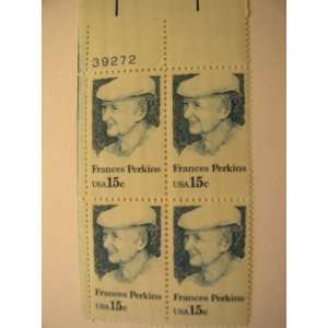 US Postage Stamps, 1980, Francis Perkins, S# 1821, Plate Block of 4 15 