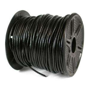 Genuine LEATHER CORD 1mm BLACK (By the Yard)