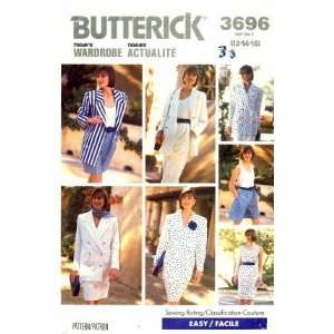  Butterick 3696 Sewing Pattern Misses Jacket Top Skirt 