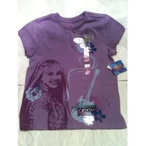  Disney Channel Hannah Montana Purple Short Sleeve T Shirt 