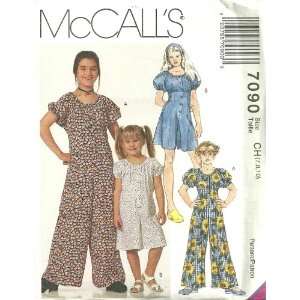  Childrens And Girls Jumpsuit And Romper McCalls Sewing Pattern 