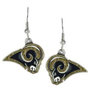   National Football League St. Louis Rams Dangle Earrings Jewelry