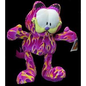    Garfield Plush Toy Purple/Yellow Flames Design Toys & Games